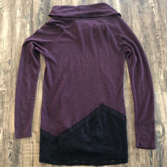 Vanity eggplant colored cowel neck top - Picture 10 of 10